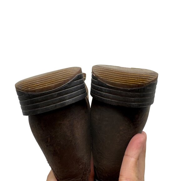 Durango Lil' Rebel Pro Brown Leather Square toe 8" Western Cowboy Boot Kids 2M - Picture 10 of 12